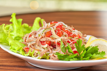 Image showing Fresh funchozy salad