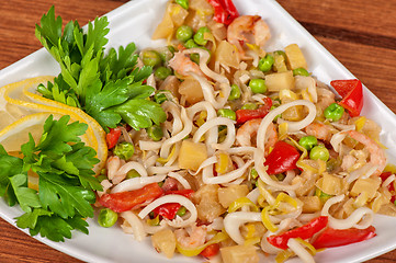 Image showing Tasty seafood salad 