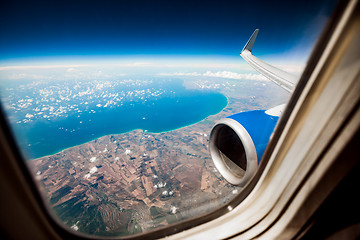 Image showing Airplane window