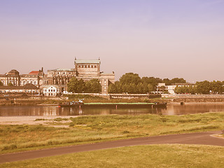 Image showing Elbe river in Dresden vintage