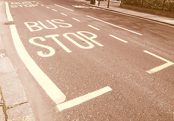 Image showing  Bus stop vintage