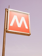 Image showing  Subway sign vintage