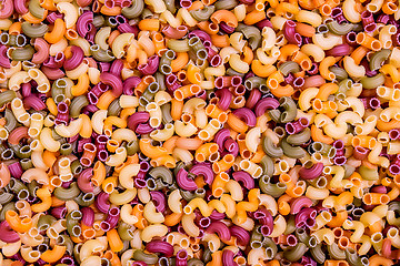 Image showing Background from multicolored pasta