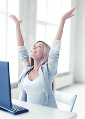 Image showing successful businesswoman in office