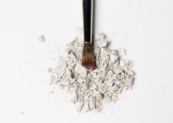 Image showing close up of makeup brush and eyeshadow