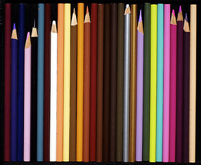 Image showing assortment of colored pencils