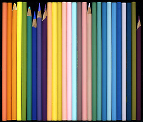 Image showing colorful colored pencils