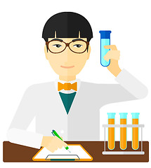 Image showing Laboratory assistant working. 