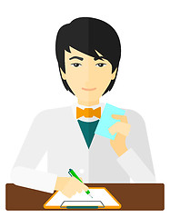 Image showing Pharmacist taking notes.