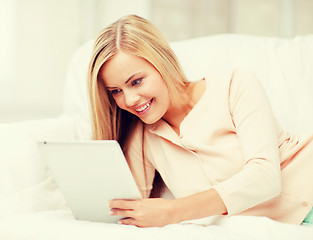 Image showing woman with tablet pc