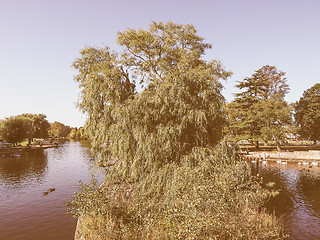 Image showing River Avon in Stratford upon Avon vintage