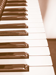 Image showing  Music keyboard vintage