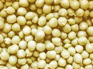 Image showing Retro looking Green peas