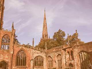 Image showing Coventry Cathedral ruins vintage