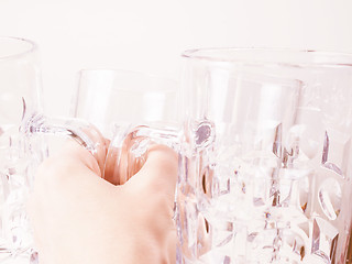 Image showing Retro looking Empty beer glass