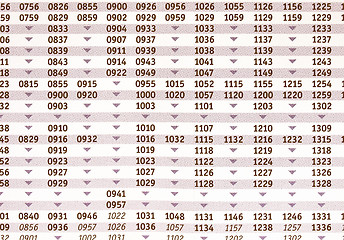 Image showing  Timetable vintage