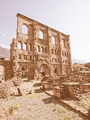 Image showing Roman Theatre Aosta vintage