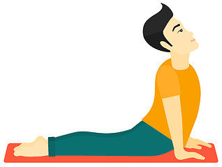 Image showing Man practicing yoga.