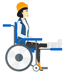 Image showing Patient sitting in wheelchair.