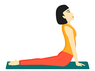 Image showing Woman practicing yoga.