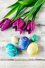 Image showing Easter composition with flowers