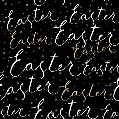 Image showing Happy Easter calligraphy write with brush pen