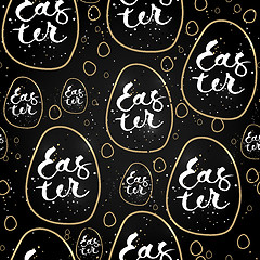 Image showing Happy Easter calligraphy write with brush pen