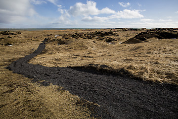 Image showing Wide lens capture of Iceland, peninsula Snaefellsness