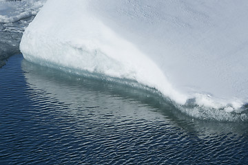 Image showing Closeup of a ice floe melting