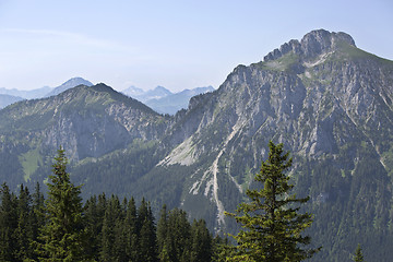 Image showing View to Bavyrian Alps, mountain Saeuling