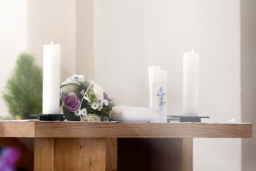 Image showing Burning wedding candles