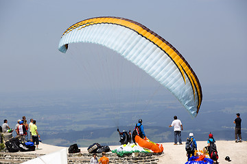 Image showing Paraglider in summertime