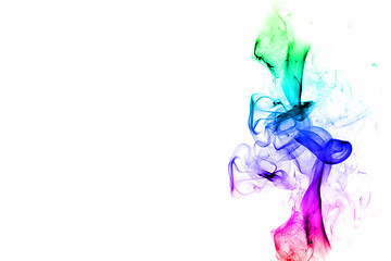 Image showing Abstract smoke graphic, rainbow