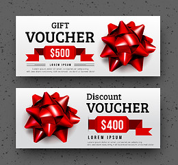 Image showing Abstract gift voucher design template.