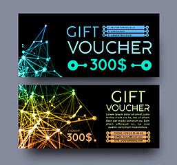 Image showing Abstract gift voucher design template.