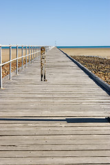 Image showing long jetty at port germein