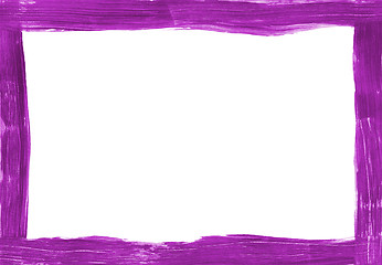 Image showing Deep pink painted border on white 