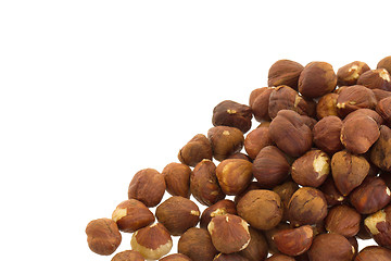 Image showing Heap of old hazelnuts