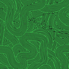 Image showing Green Wave Line Pattern