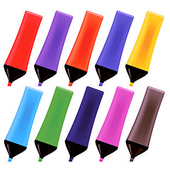 Image showing Set od Colorful Markers