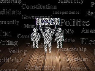 Image showing Politics concept: Election Campaign in grunge dark room