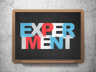 Image showing Science concept: Experiment on School Board background