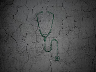 Image showing Healthcare concept: Stethoscope on grunge wall background