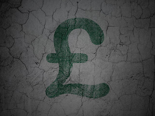 Image showing Money concept: Pound on grunge wall background