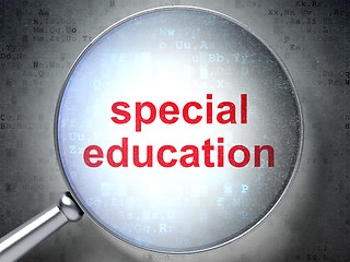 Image showing Learning concept: Special Education with optical glass