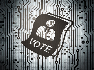 Image showing Political concept: circuit board with Ballot