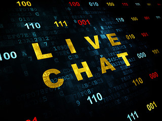 Image showing Web design concept: Live Chat on Digital background