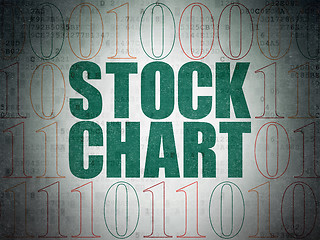 Image showing Business concept: Stock Chart on Digital Paper background