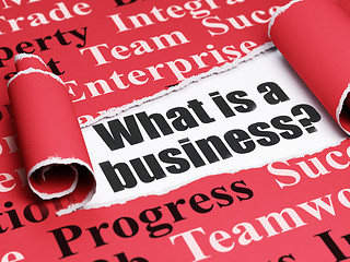 Image showing Finance concept: black text What is a Business? under the piece of  torn paper