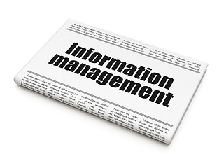 Image showing Information concept: newspaper headline Information Management